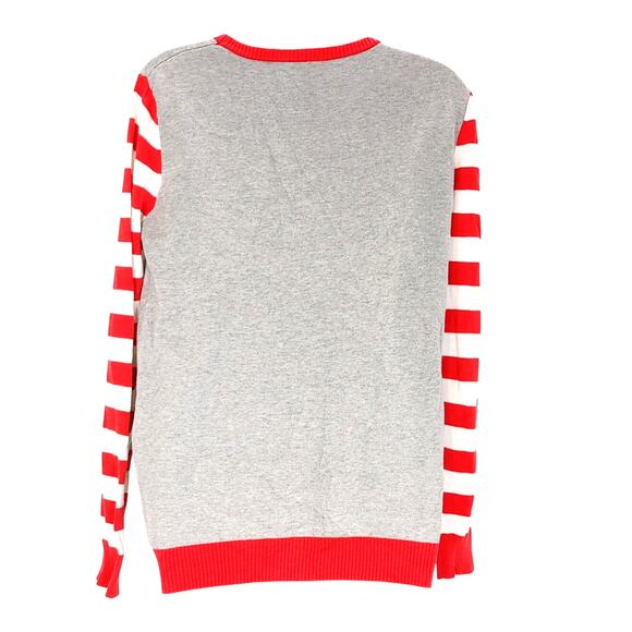 Disney Minnie Mouse Christmas Tree Light Up Holiday Sweater Gray Red Juniors XL - Picture 2 of 7